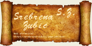 Srebrena Zubić vizit kartica
